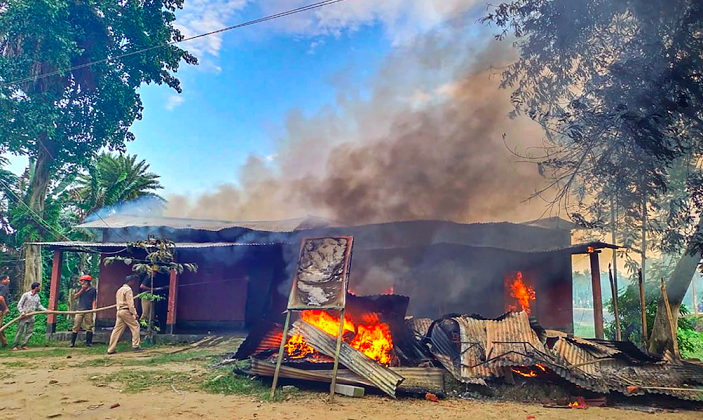 Assam-Batadrava-Police-Station-Set-ablaze-PTI-photo