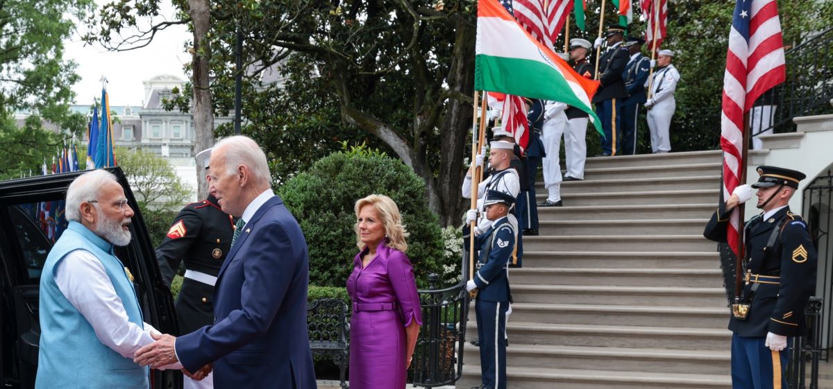 گزشتہ جون میں اپنے امریکی دورے کے دوران وزیر اعظم نریندر مودی کے ساتھ جو بائیڈن۔ (فوٹو بہ  شکریہ: پی آئی بی)