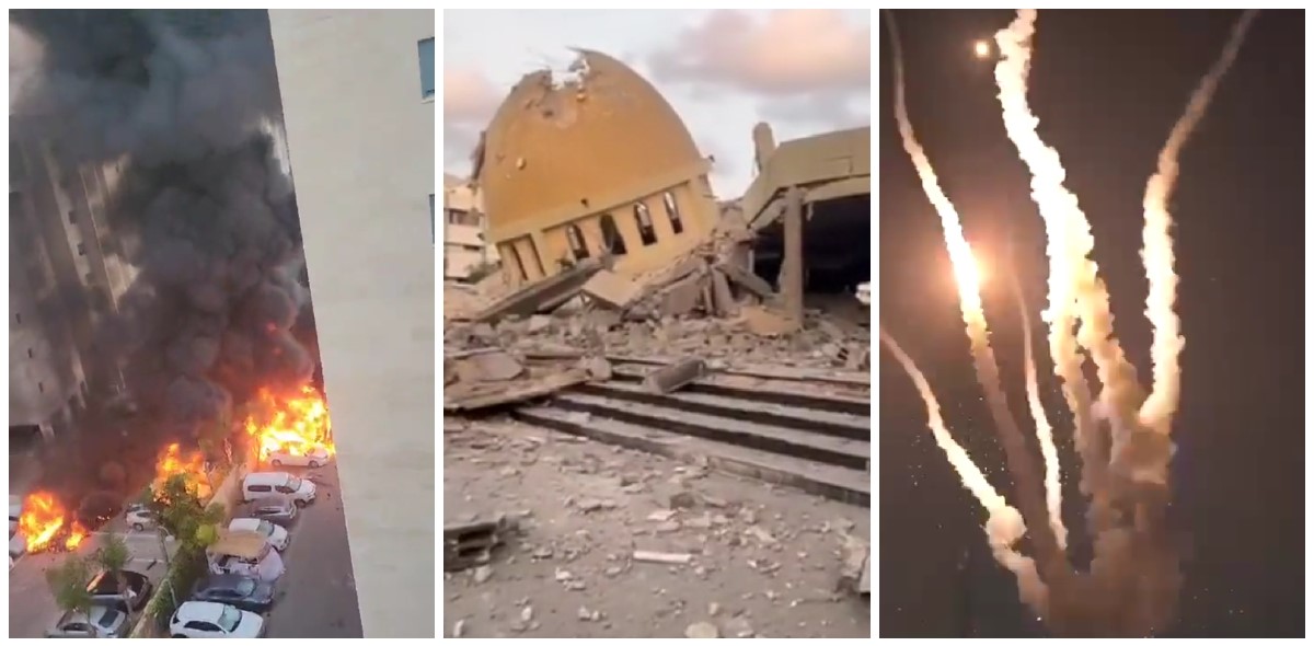 اسرائیل اور حماس کے درماین جنگ کی چند تصاویر۔ (ٹوئٹر ویڈیو گریب)