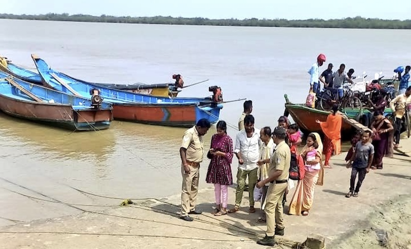 ریاستی حکومت کی ہدایات کے بعد ساحلی سرحد پر پولیس کی نگرانی۔ (تصویر بہ شکریہ: X/@odisha_police)