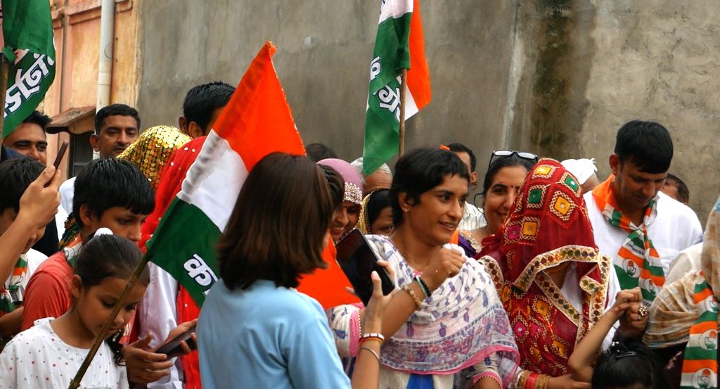 ونیش عوامی رابطہ مہم کے دوران۔ (تصویر: شروتی شرما/دی وائر)