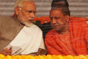 File photo of Narendra Modi and Yogi Adityanath. Photo: PTI