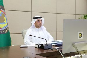 مجلس تعاون برائے خلیجی عرب ممالک (جی سی سی) کے سکریٹری جنرل ڈاکٹر نائف فلاح ایم الحجراف۔ (فوٹو بہ شکریہ: ٹوئٹر/جی سی سی)