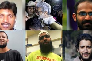 جیل میں بند ہندوستانی صحافی –  روپیش کمار، گوتم نولکھا، صدیق کپن، فہد شاہ، آصف سلطان اور سجاد گل۔