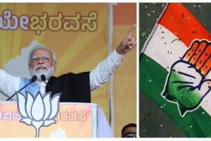 کرناٹک میں ایک انتخابی ریلی میں نریندر مودی۔ (فوٹو بہ شکریہ: فیس بک/بی جے پی کرناٹک اور کانگریس)