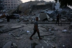 Destroyed buildings in Gaza. Photo: X/@UNRWA