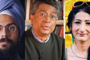صحافی انگد سنگھ، اشوک سوین اور نتاشا کول۔ (تصویر بہ شکریہ: ٹوئٹر/یوٹیوب)